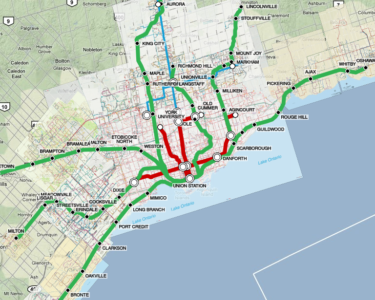 toronto rail map